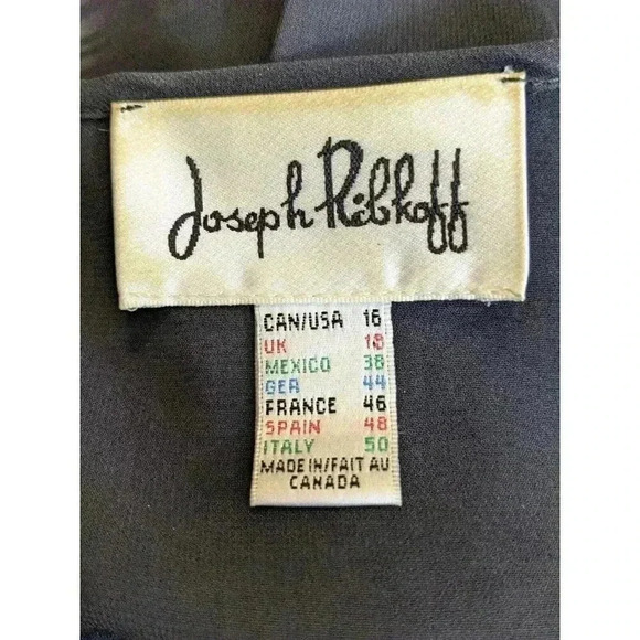 Joseph Ribkoff Button Up Blouse Womens Size 16 Sheer Blouse Zippers Long Sleeve - Picture 8 of 9